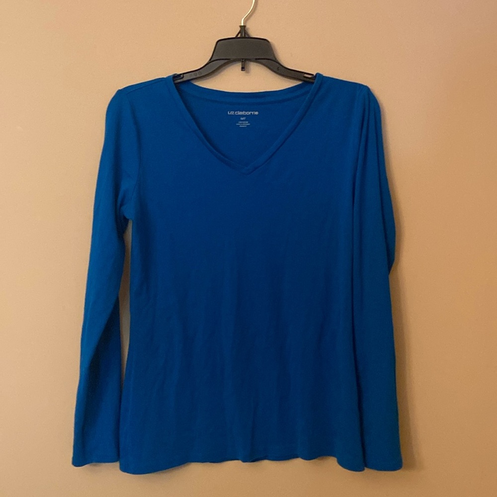 Liz Claiborne Turquoise long sleeve top - Size MT